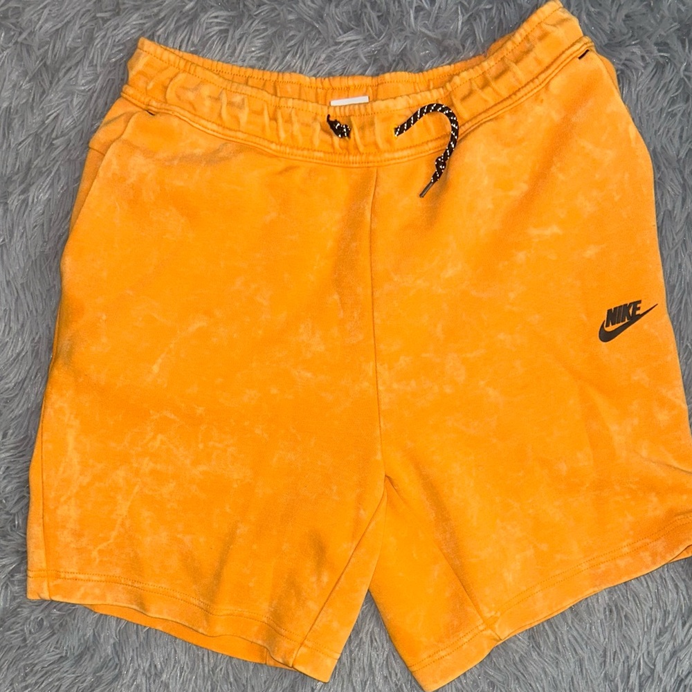 Nike Unisex Orange Tie-Dye Shorts